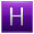 Letter H violet